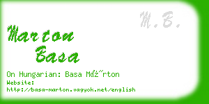 marton basa business card